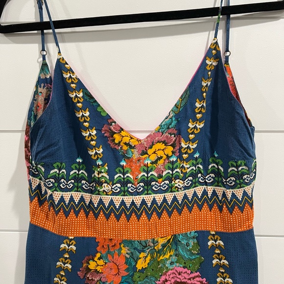 Farm Rio blue floral strappy mini dress - Picture 2 of 6